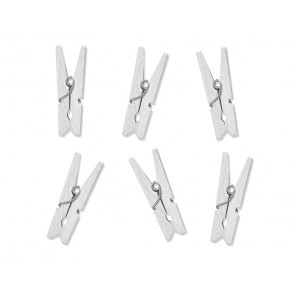 Wooden Pegs, white, 1pack