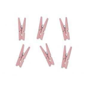Wooden pegs, pink, 1pack