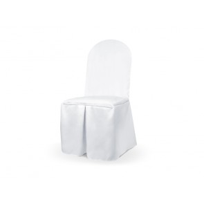 Matt fabric chair cover, white, 1piece