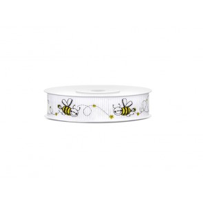 Grosgrain ribbon Bee, 15mm/10m, 1piece