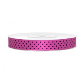 Satin ribbon, fuchsia, 12mm/25m, 1piece