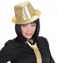 Gold sequinned fedora