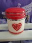 Ceramic jar with lid Heart, 10 cm
