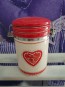 Ceramic jar with lid Heart, 14 cm