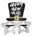 Silver Happy New Year glasses