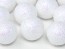Glittery decorations Ball, white, 3cm, 1pack